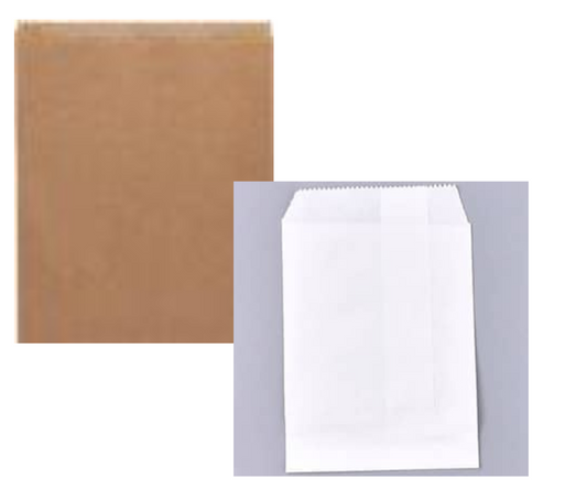 Paper Packaging Bags in Brown and White