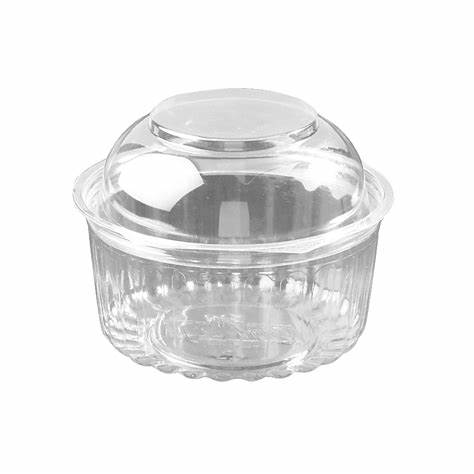 Round Containers with Hinged Dome & Flat Lid (Showbowls)